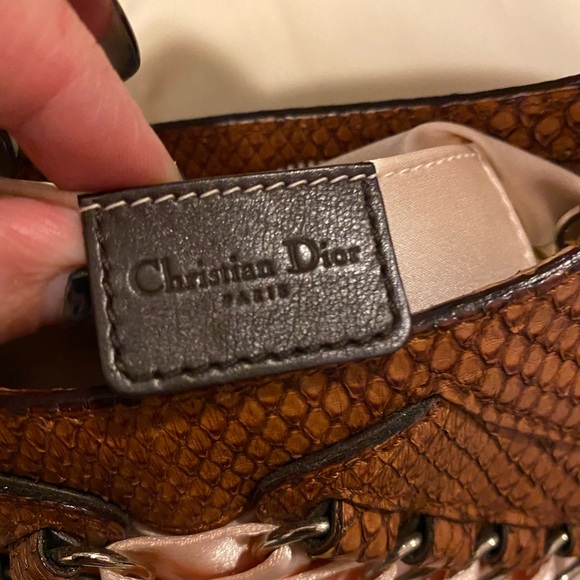 Christian Dior Python Pink Satin Corset Ballet bag - Picture 5 of 6